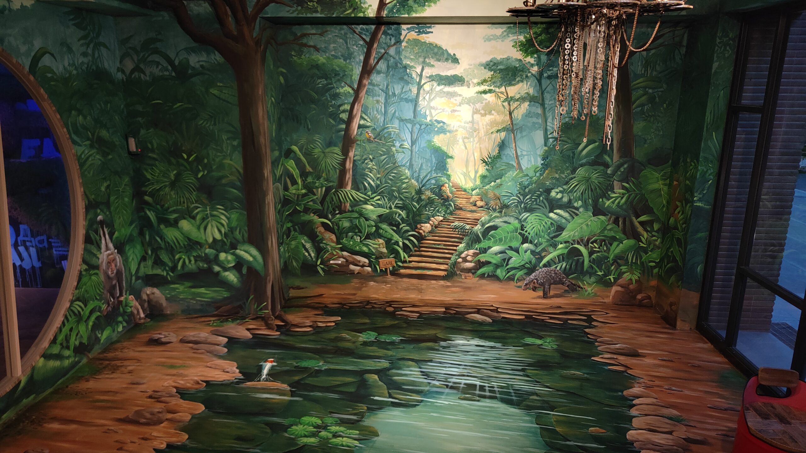 熱帶叢林風格壁畫 - 台灣商業空間自然藝術設計