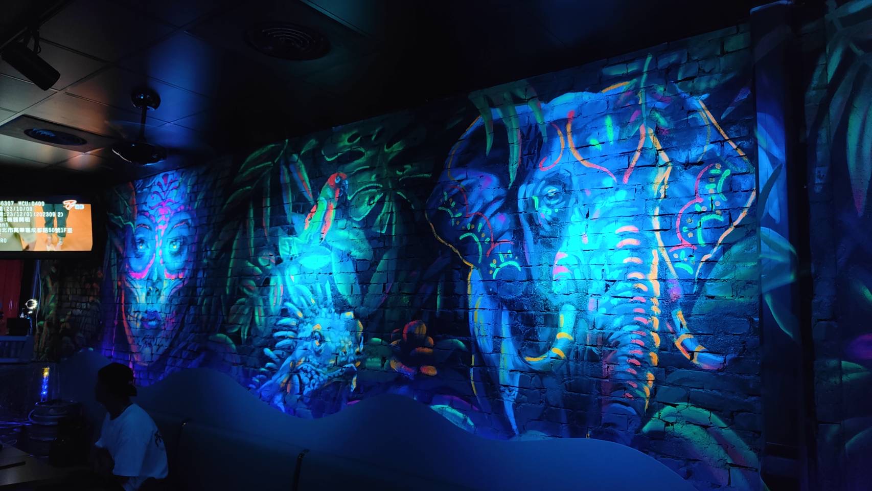 網體風格室內裝飾壁畫 - 台灣商業空間現代藝術設計